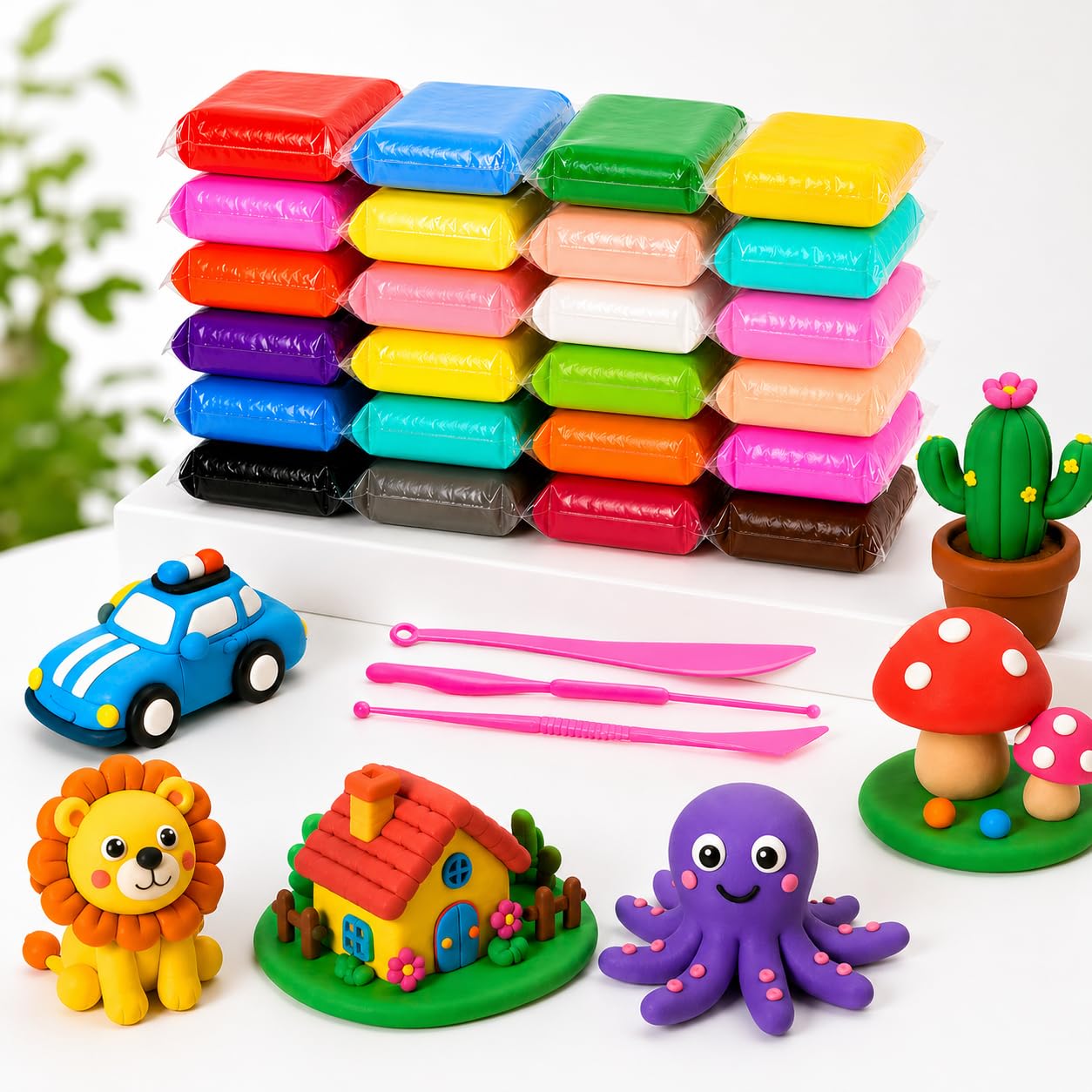 36 Pcs Air Dry Clay for Kids 3 to 10 Years with 9 Sculpting Tools |
