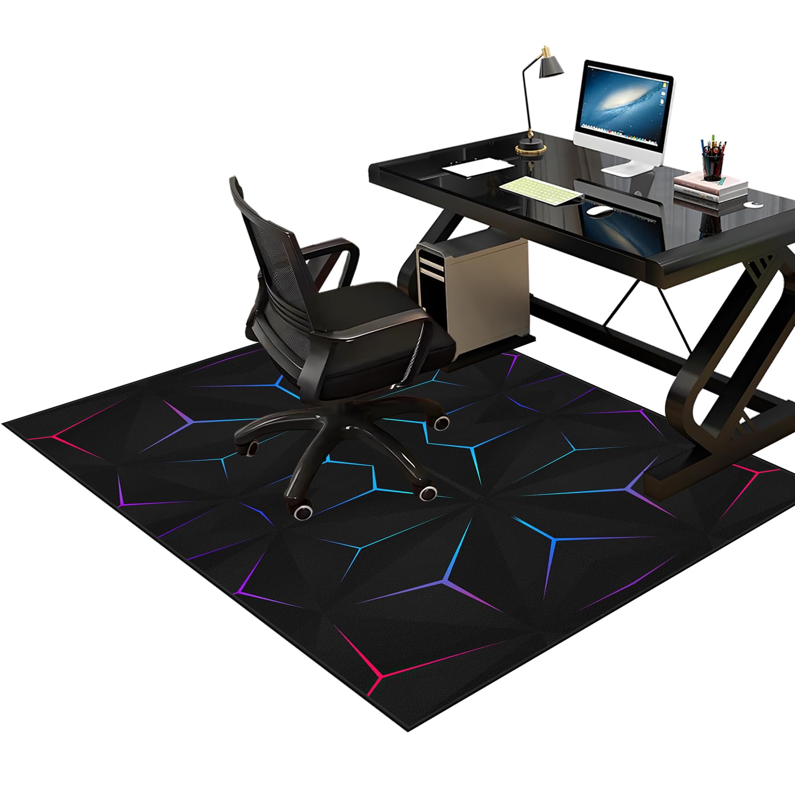 Gaming Protector de Suelo | Alfombra Silla Gaming | Oficina Escritorio Gamer Alfombrilla | Alfombrilla para Silla para Suelos Duros | Alfombra Silla Oficina Antideslizante 200 x 230 cm