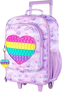Kids Luggage for girls, Cute Kid Rolling Wheels Suitcase for Children Toddler