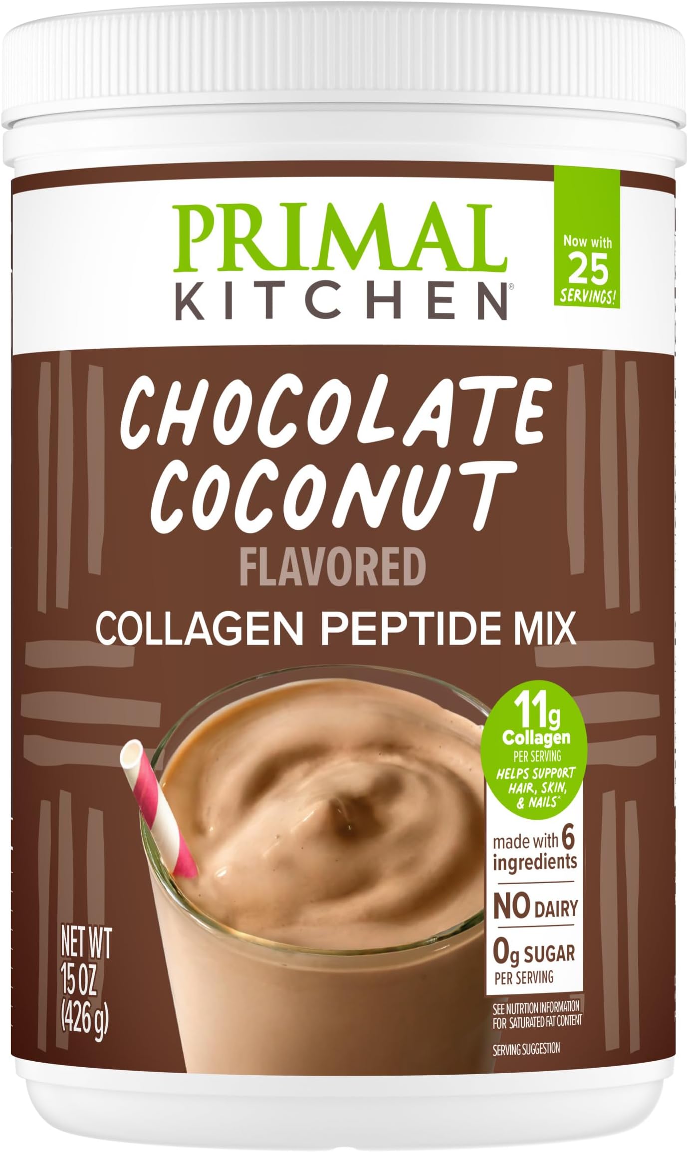Primal Kitchen - Grass-Fed Collagen Peptide Fuel Drink Mix Chocolate Coconut