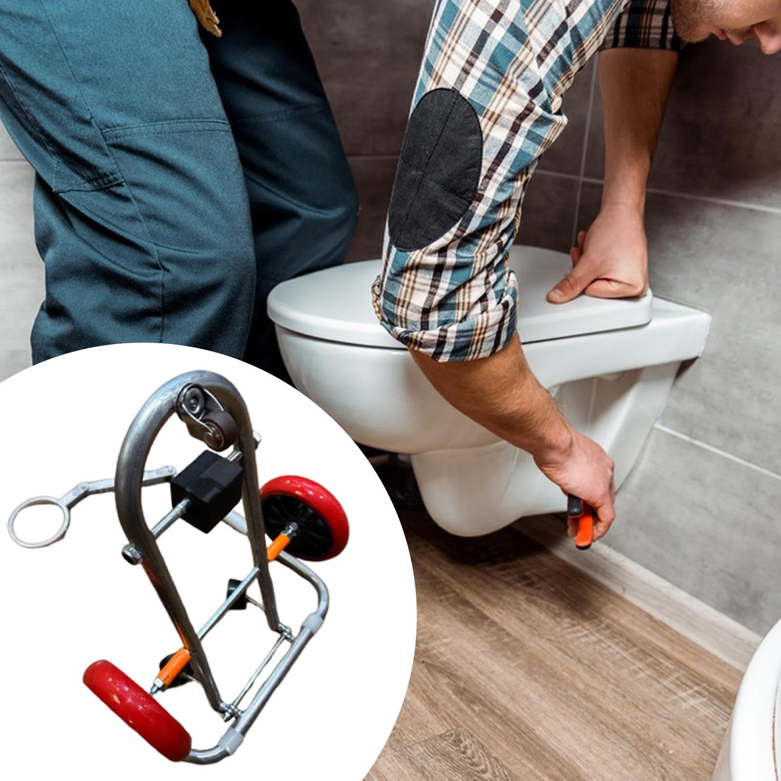 Carrello Sollevatore per WC Portatile, Flessibile, Facile Da Usare E Pieghevole, Ideale per Idraulici.