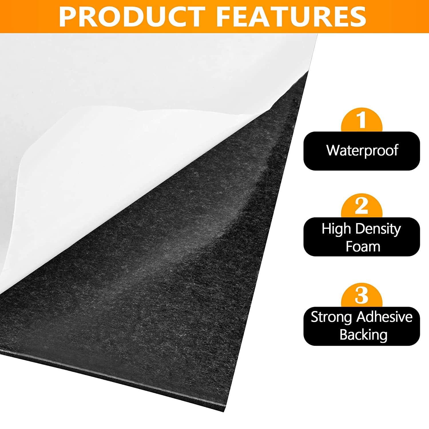 Sponge Neoprene W/ Adhesive Foam Rubber Sheet 1/8"x12"x 24" DIY Sealing Gasket - View #5