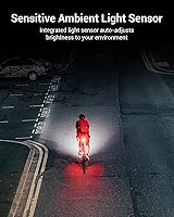 Vista 7 de Magicshine SEEMEE 200 Rechargeable Bike Tail Lights,200 Lumens Max Output,360° Visibility Bicycle Lights, Smart Brake Sensor IPX6 Waterproof Rear