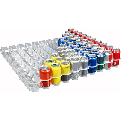 Display Technologies Visi-Slide Gravity Fed Organizer for 12/16oz low ring Beverages on Flat and Angled Shelves in Cold Vaults & Coolers, Drink Organizer (Pack of 2)