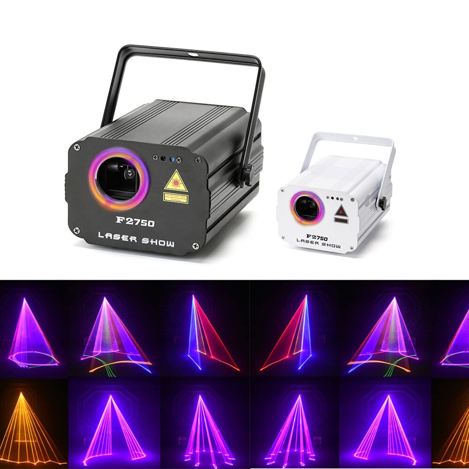 Disco Licht, RGB 3D bunt 512. Scanner Projektorparty Weihnachten DJ. Disco Show Lights Club Music Equipment Beam Moving Ray Bühne(Noir)