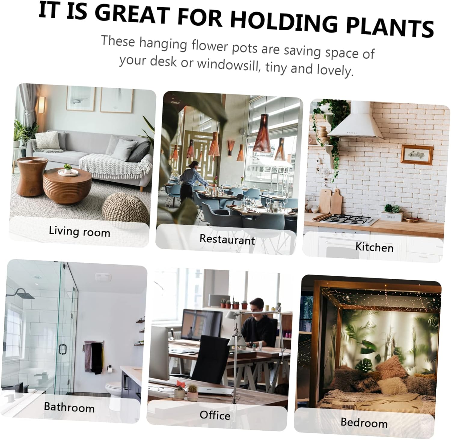 Kisangel Wall Mounted Ceramic Hanging Planter for Succulents and Flowers Decorative Pot for Indoor and Outdoor Use Drainage for Healthy Plant Growth