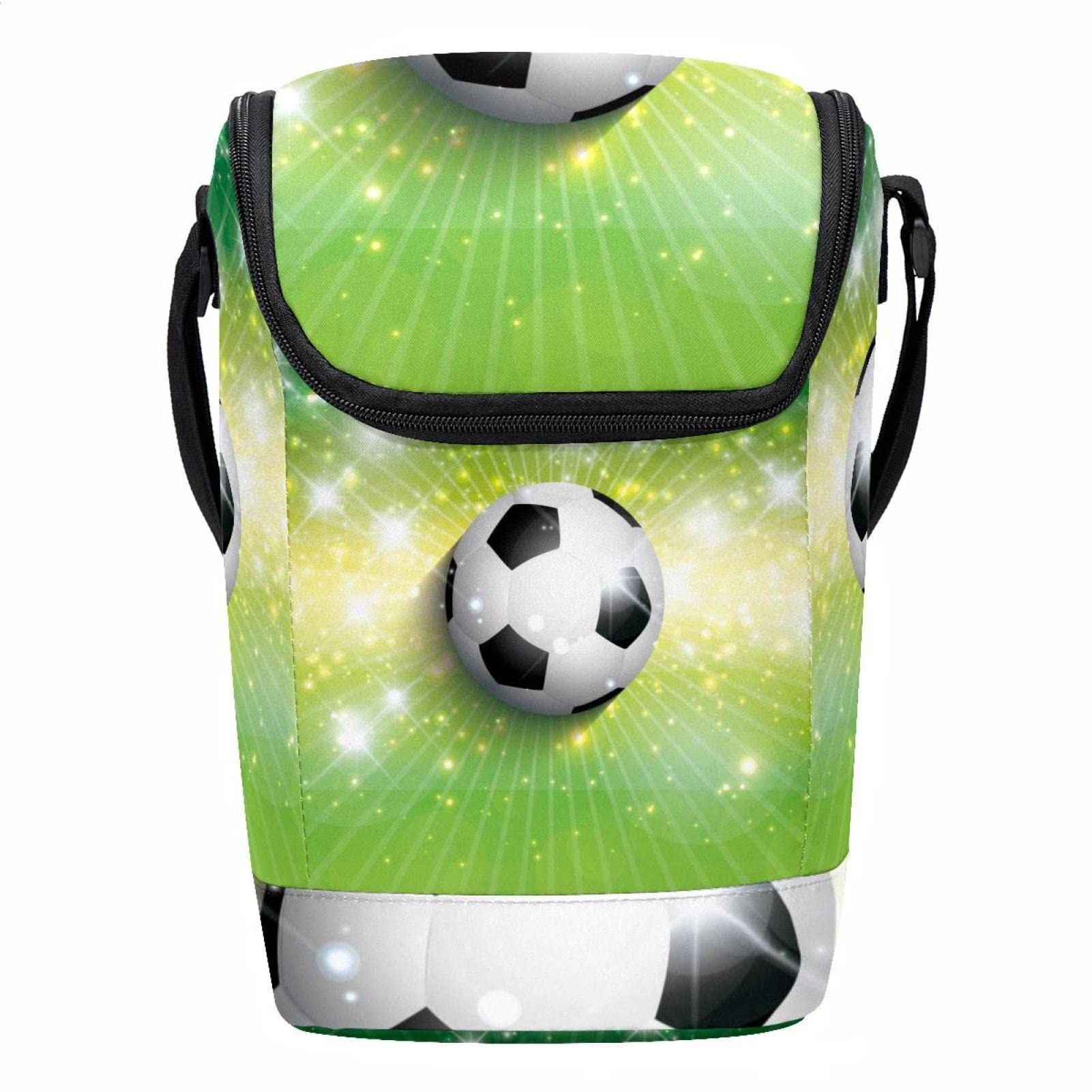 Bolsa de almuerzo porta táper verde brillante con cremallera