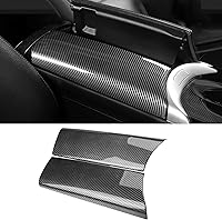 Vista 8 de TTCR-II Compatible con protector de liberación de consola central Mercedes Benz, botón de interruptor de reposabrazos central, cubierta de carbono