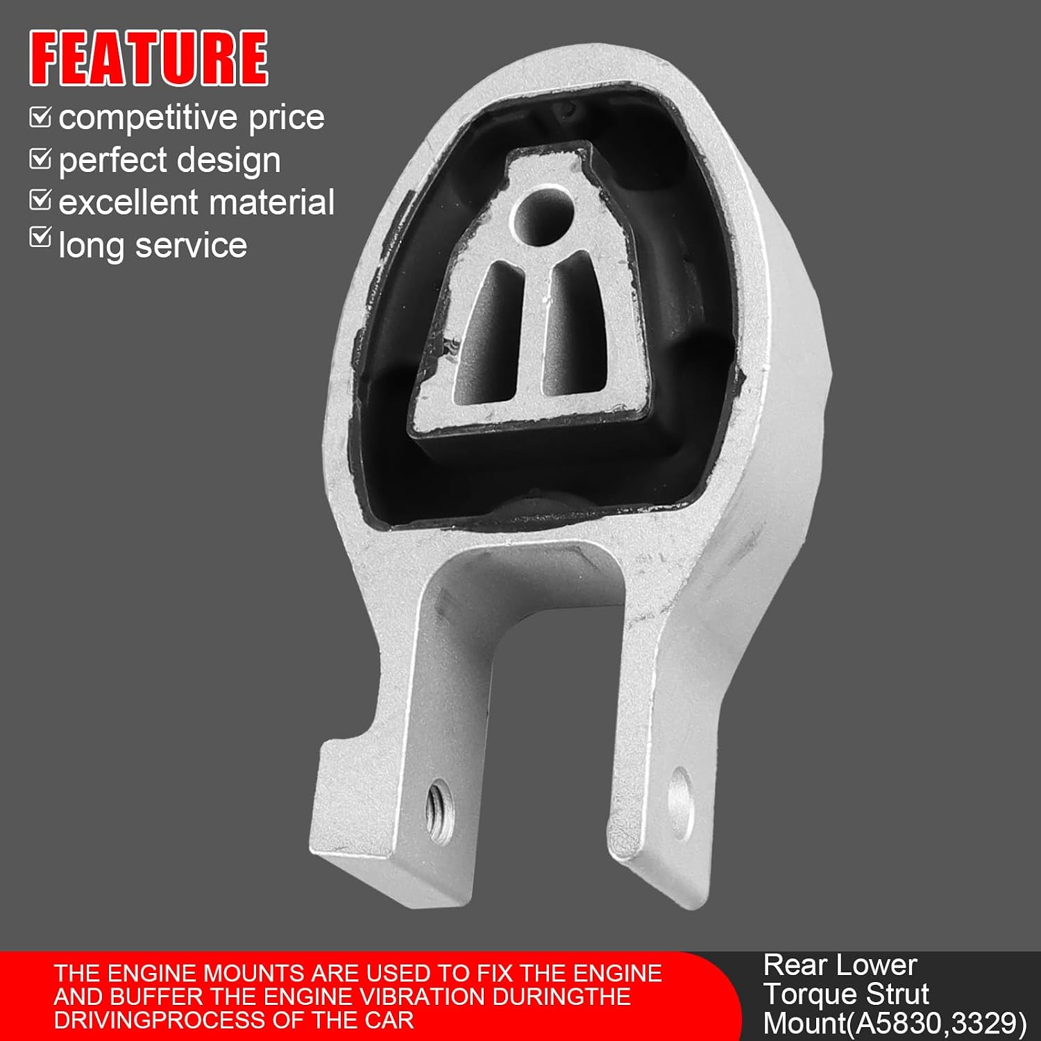 3Pcs Engine Motor & Trans Mount Set Compatible with Ford Fusion 1.6L 2013-2014 ,Fusion 1.5L 2014-2020 Automatic Motor Mount Kit Replace 3327, 3329, 3348, A5603, A5830, A5768