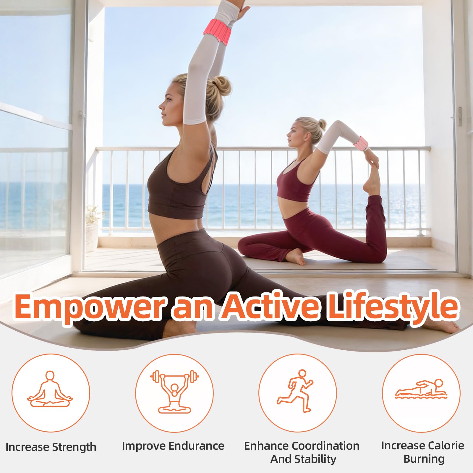 Abahub Magnetische Gewichte Hand Fuß Wrist Ankle Weights Handgelenk Gewichte für Beine und Arme Set2er verstellbar für das Heimtraining, Laufen, Yoga Pilates (1kg / 2kg)