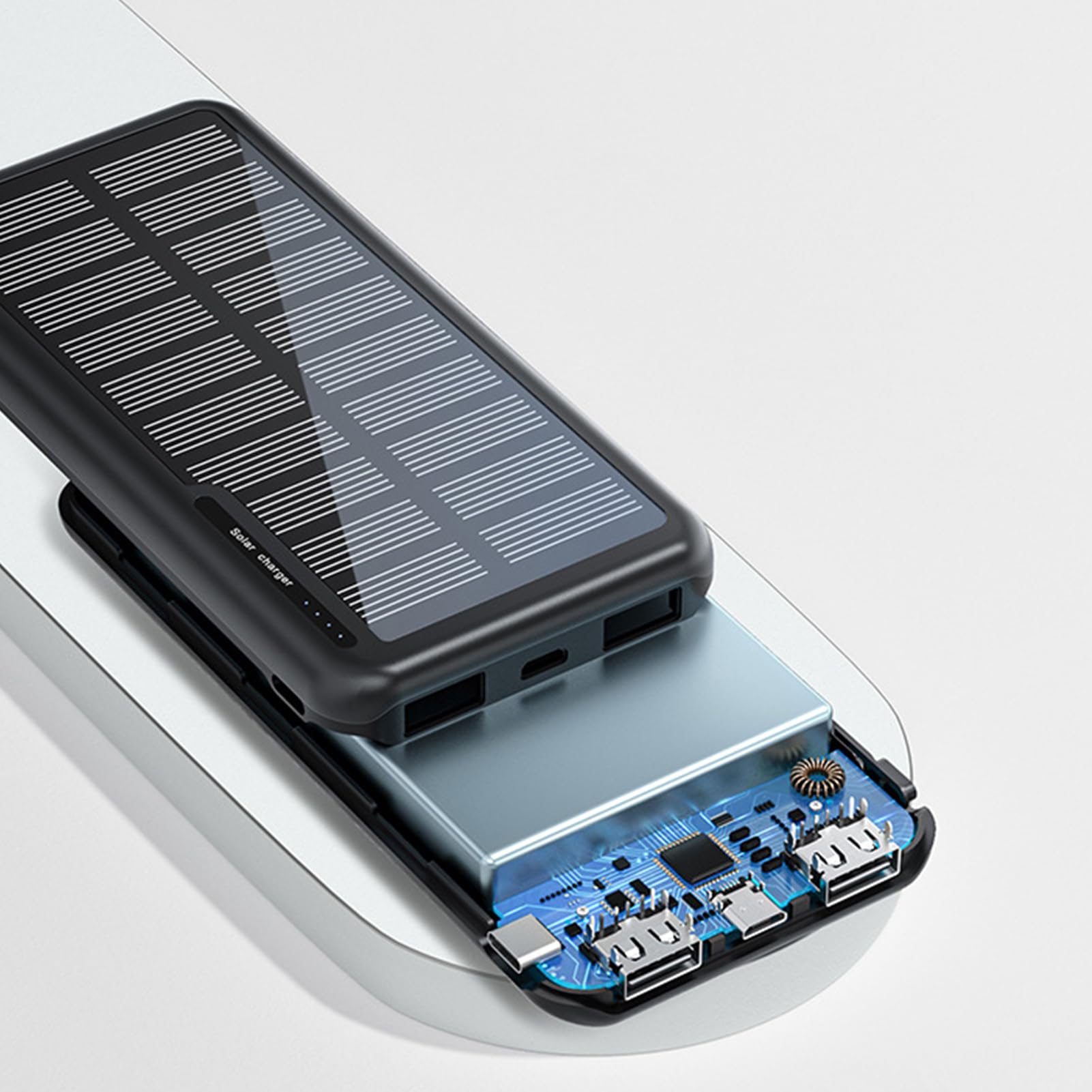 Power Bank Solaire Mini Batterie de Secours Portable