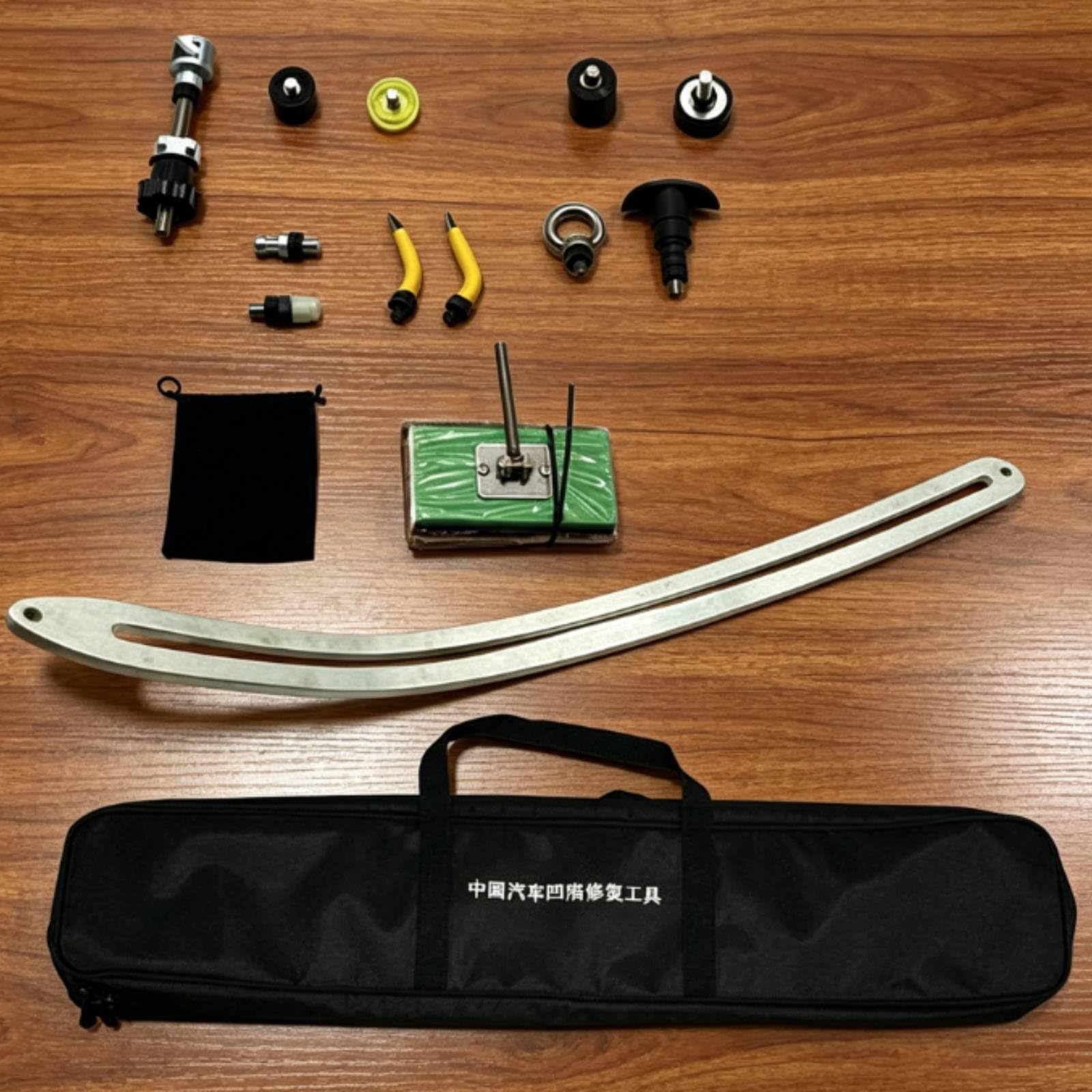 Auto Riparazione Ammaccature Dispositivo Kit Attrezzo Strumento Barra Curva Acciaio Inox per Parafanghi E Archi Ruota Officine