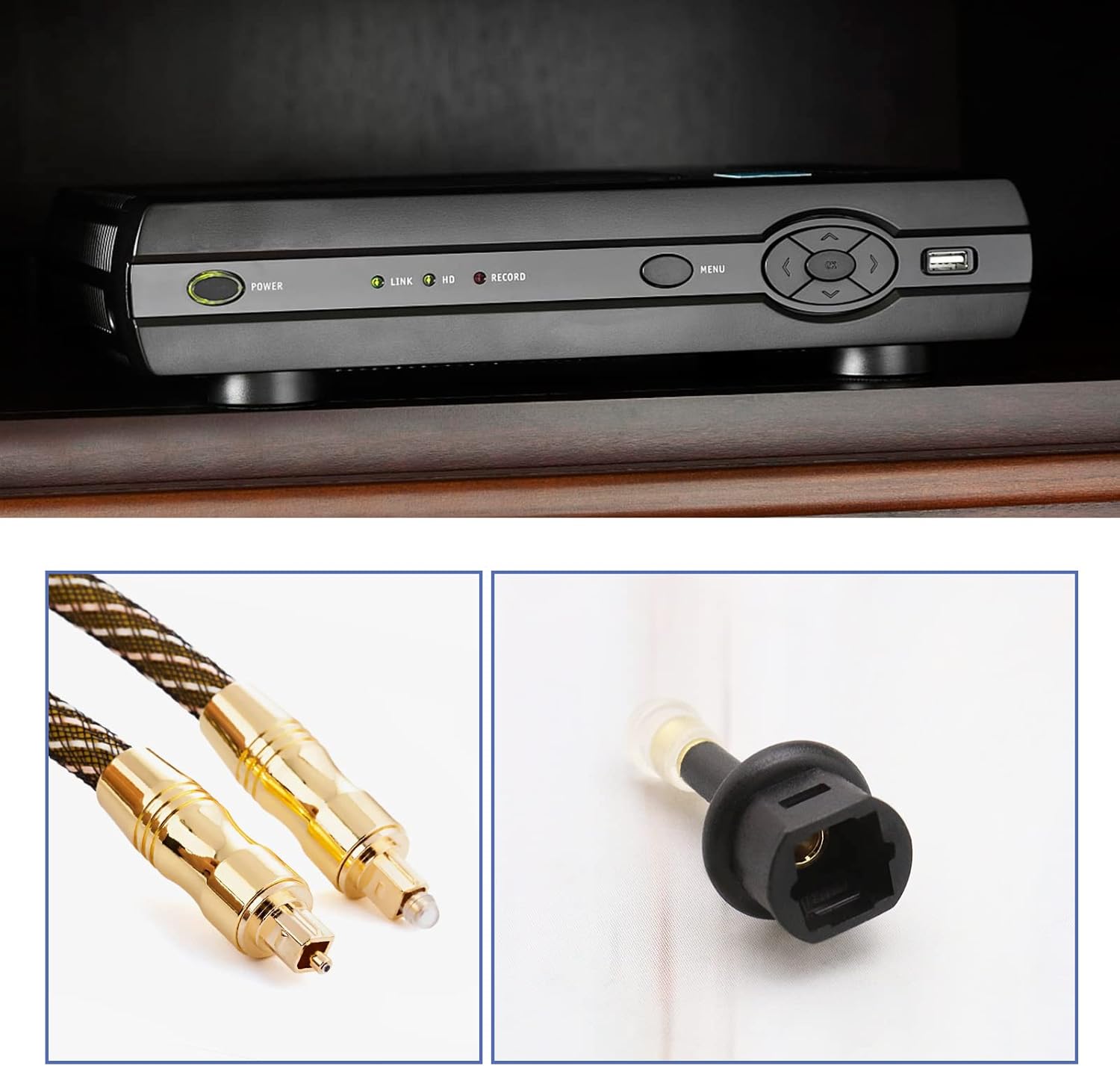 4PCS 3.5mm Mini Toslink Adapter Digital Fiber Optic Toslink to 3.5mm