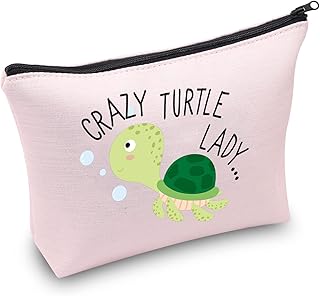 VAMSII Turtle Makeup Bag Sea Turtle Gifts for Turtle Lovers Crazy Turtle Lady Cosmetic Bag Turtle Girls Gift Sea Animal Gifts, Pink