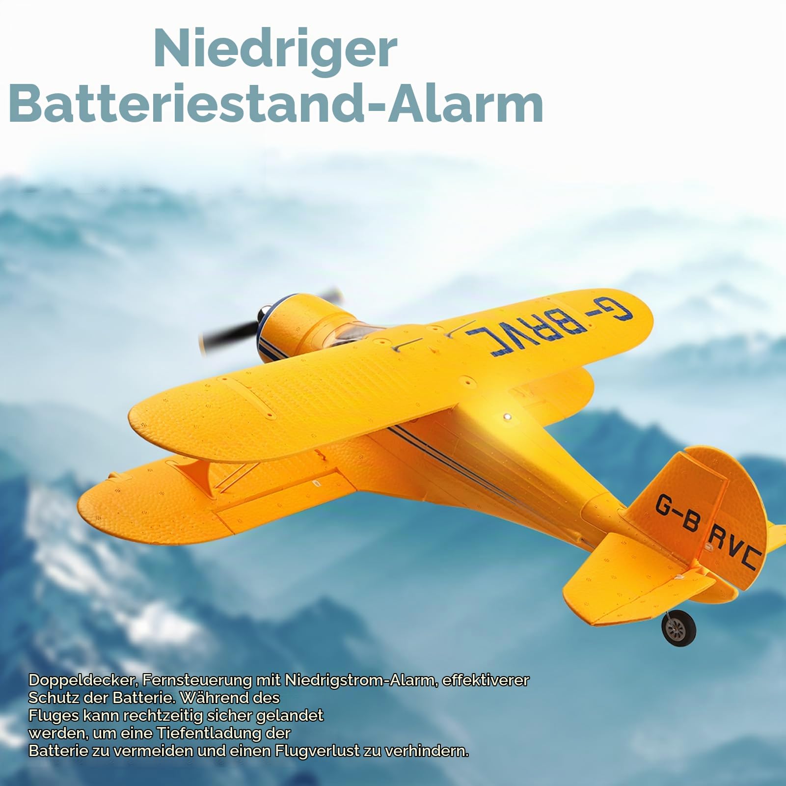 RC Flugzeug Wltoys A300 Ferngesteuertes Flugzeug 2,4 GHz Bürstenloses 6-Achsen-Gyroskop 6G Horizontalflug 3D-Stunt LED-Leuchten Alarm Bei Schwacher Batterie Geschenk Für Kinder Erwachsene Rot