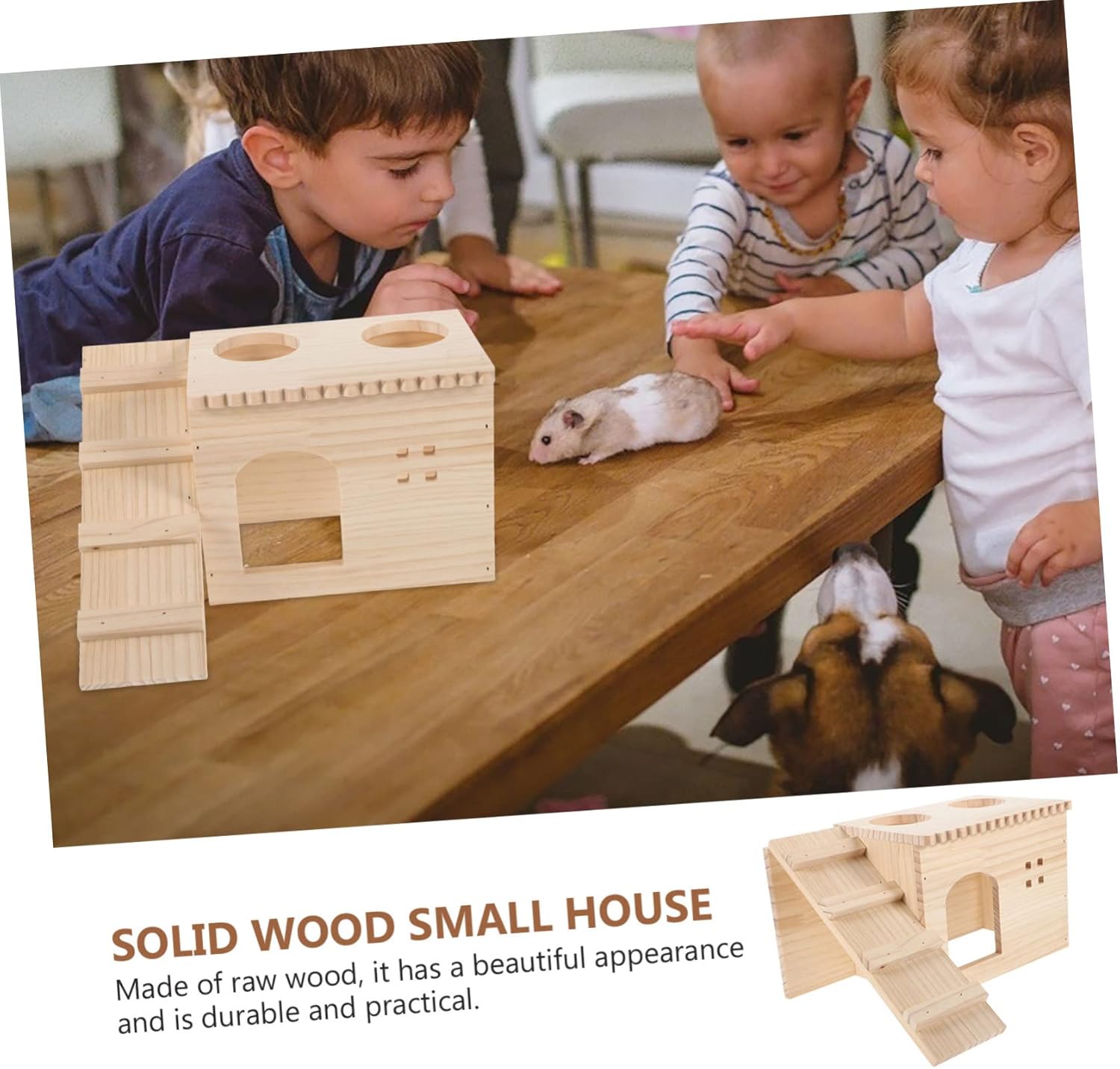 Natural for Animals Cozy Hamster Hideaway Sleeping Nest for Dwarf Guinea Pigs and More Safe Solid Smooth Finish