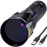 DARKBEAM UV Taschenlampe Schwarzlicht Aufladbar USB-C, Ultraviolett 365nm LED Licht Woodsche Lampe, Schwarzlichttaschenlampen Blacklight für Erz, Heimtierurindetektoren, Harzaushärtung mit Akku, B14