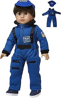Navy Blue Astronaut Jumpsuit and Cap for 18-Inch Dolls | Premium Quality & Trendy Design | Dolls Clothes