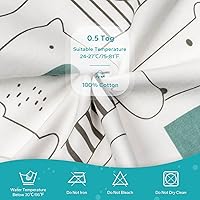 Vista 4 de ZIGJOY Saco de dormir para bebé, manta 100% algodón, sin mangas, saco de dormir de 0.5 TOG, saco de dormir suave para bebés de 0 a 6 meses, recién