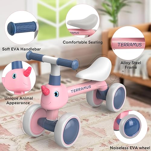Miniatura 7 de Bicicleta de equilibrio para bebés de 1 año, regalos para niños y niñas, juguetes para bicicleta de equilibrio para niños de 12 a 24 meses, sin