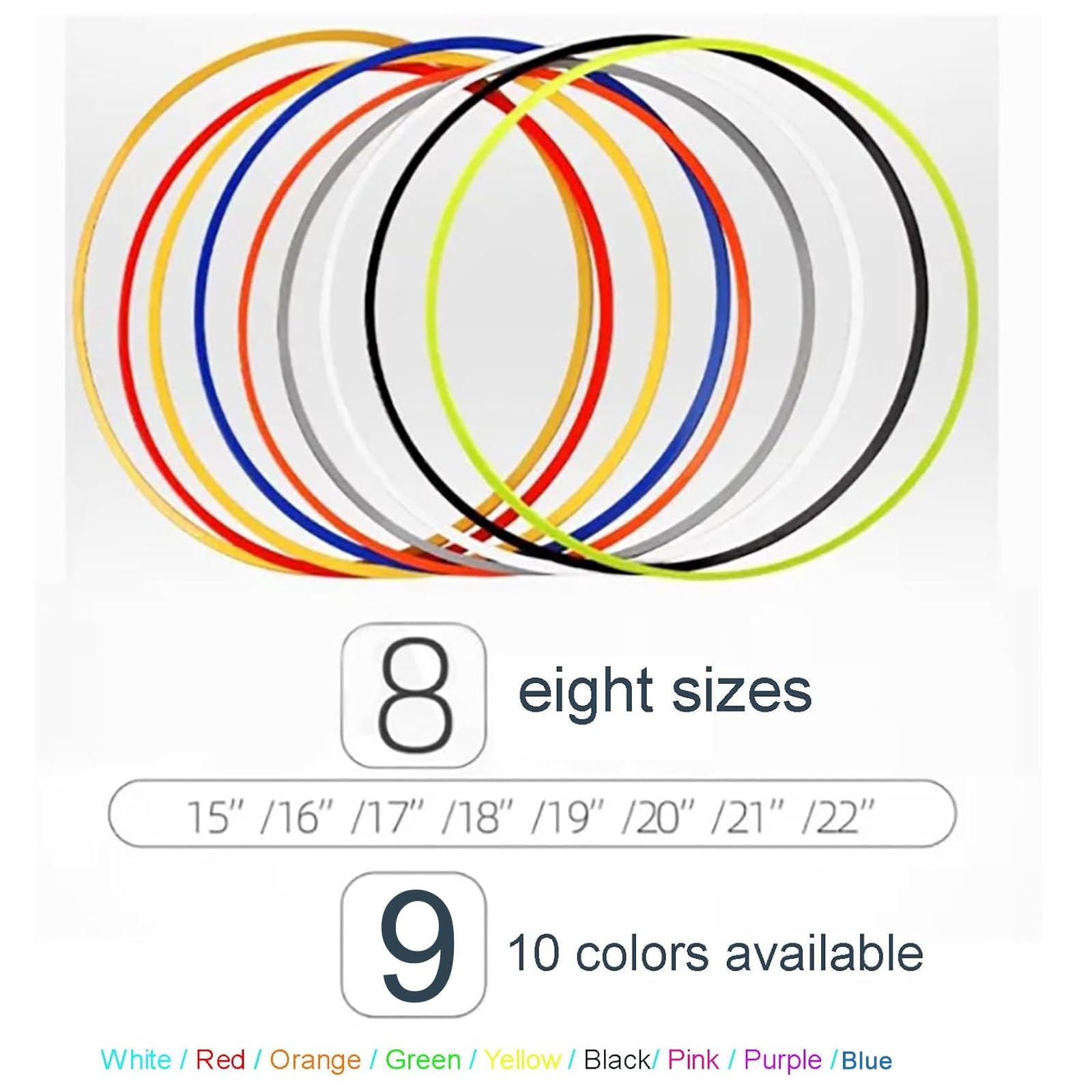 Set di 4 Protezioni per Cerchi in Lega - Adatte A Cerchi da 15 A 22 Pollici, in ABS Antiurto, Bordi Smussati con Adesivo Resistente, Compatibili con Tutti I Tipi di Veicoli.,21in,Black