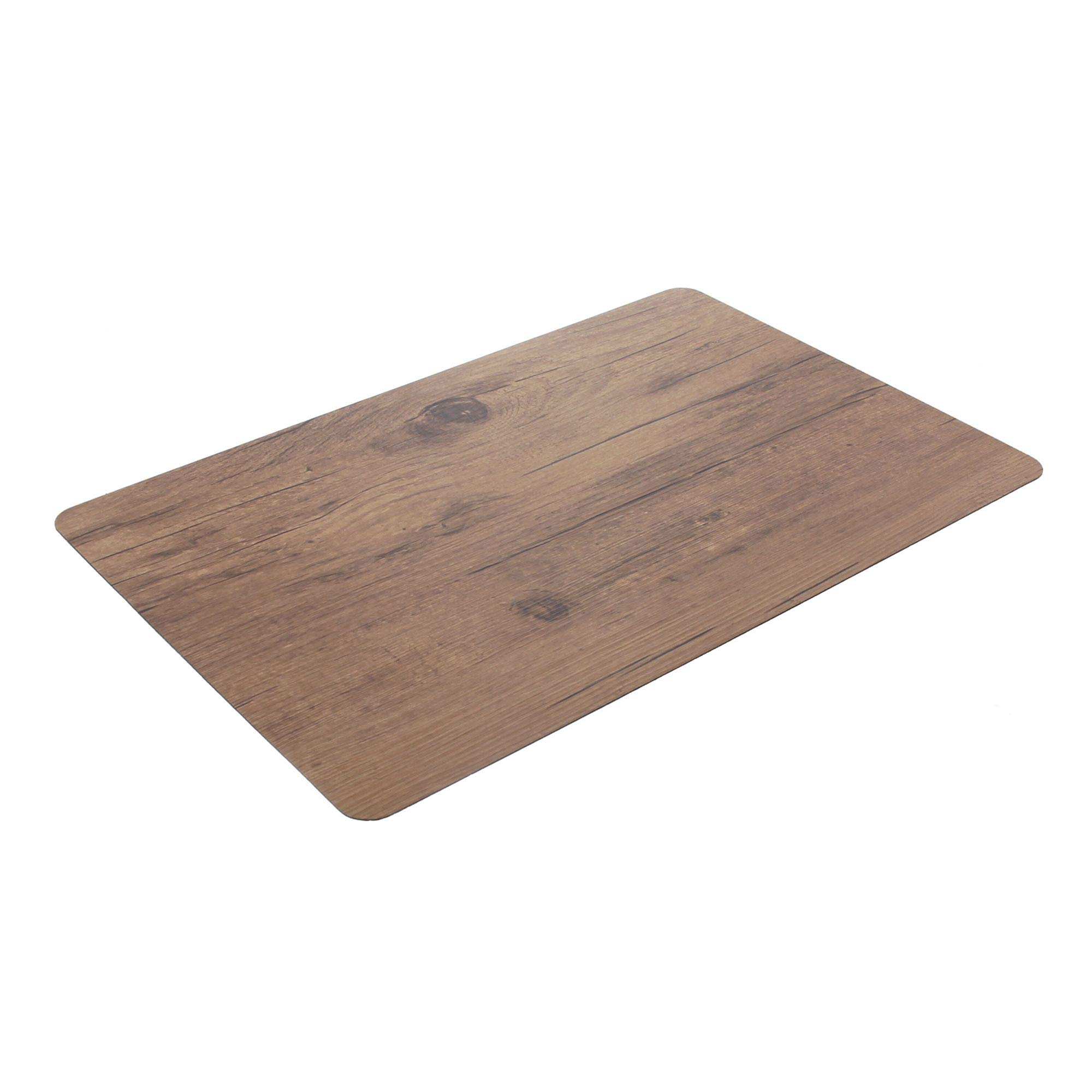 Levandeo Set Di 4 Tovagliette Effetto Legno - Grigio Rovere - 45x30 Cm - Pratiche E Lavabili