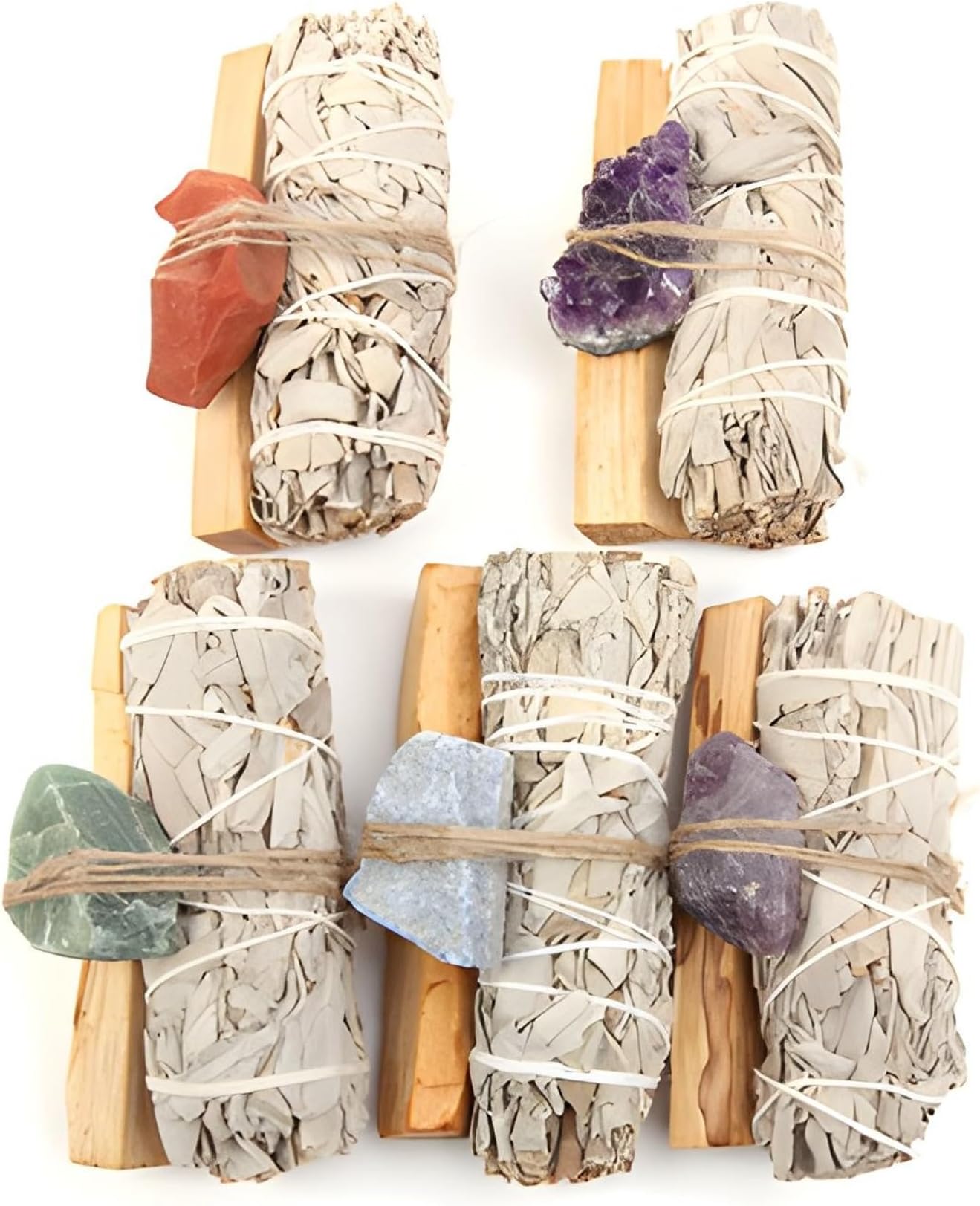 Smudge Kit White Sage With Beginners Guide, Sage Bundle, Palo Santo, Abalone Shell, Tripod Stand, Spiritual Cleansing, Home Energy Clearing Sage Smudge Kit