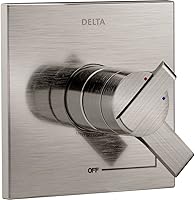 Vista 3 de Delta Faucet Ara 17 Series Kit de ajuste de válvula de mango de ducha de doble función, cromado T17067 (válvula no incluida)