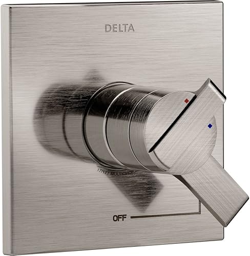 Delta Faucet Ara 17 Series Kit de ajuste de válvula de mango de ducha de doble función, acero inoxidable T17067-SS (válvula no incluida)