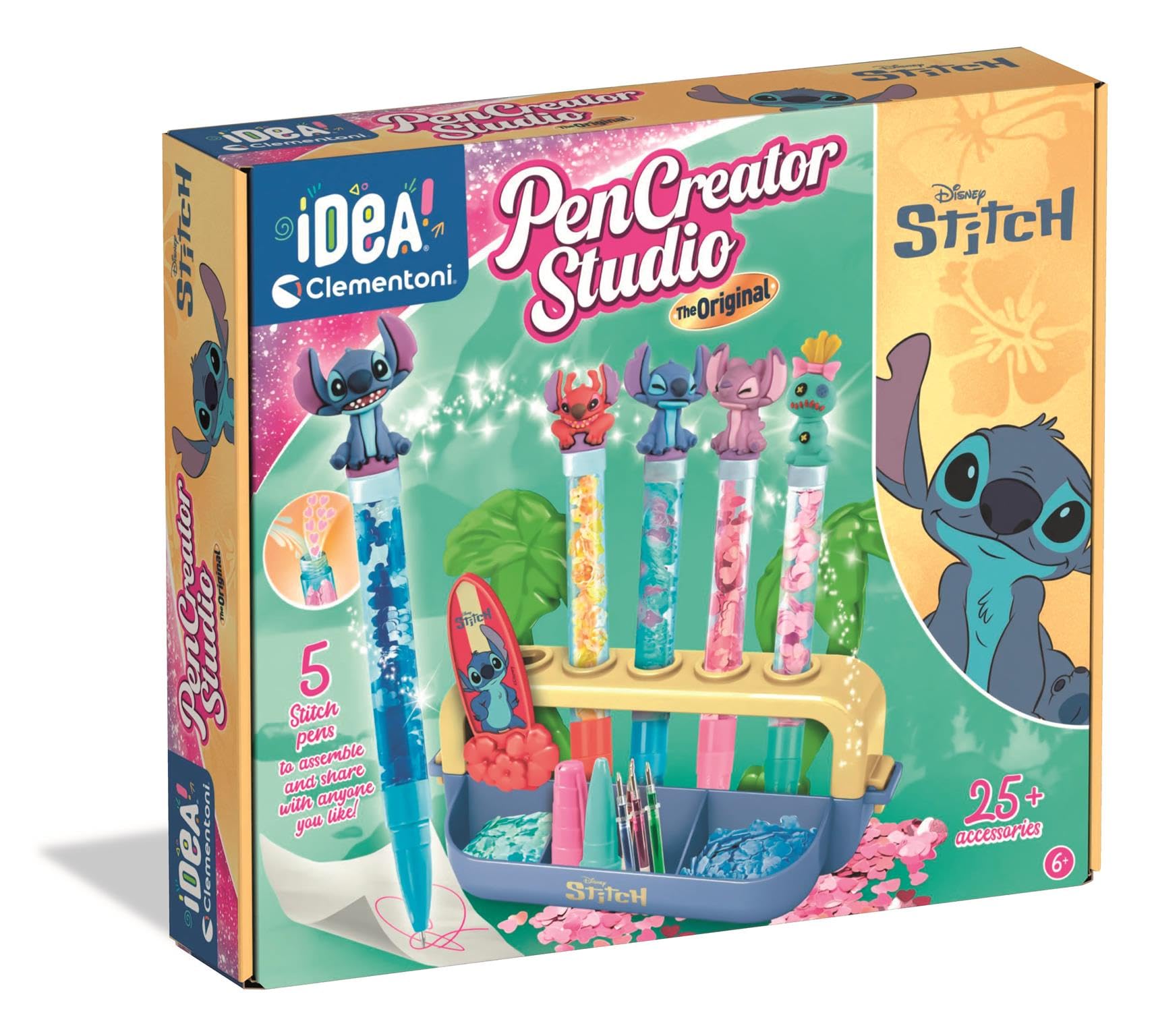 Clementoni Stitch Pen Lab  Create Colourful Stitch-Inspired Pens with Accessories and Tools for Kids 6+