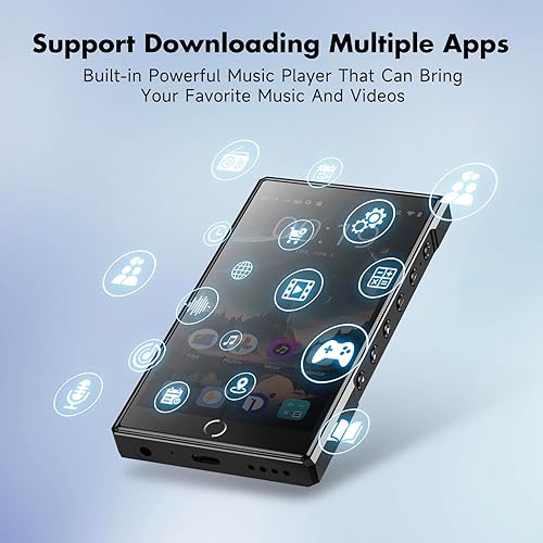 Miniatura 3 de Reproductor de MP3 de 16 GB con Bluetooth y WiFi, C4 Plus Android 13 HiFi Reproductor MP3 Spotify 4.3 pulgadas FHD Panel de aleación de zinc,