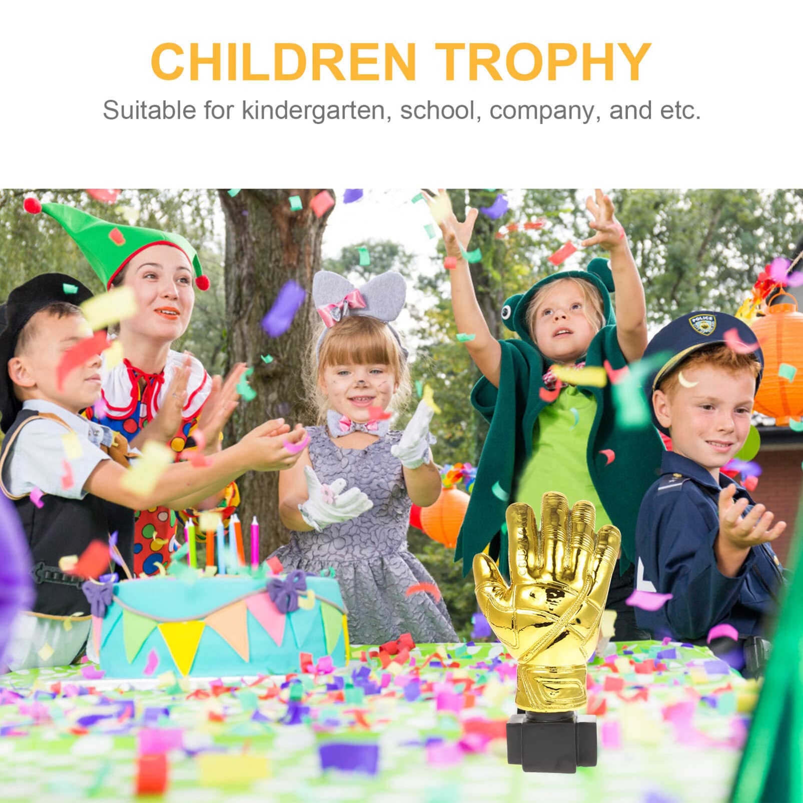 Veemoon Torwarthandschuh Trophäe Goldener Pokal Graduationsparteifavor Goldener Handschuh Trophy Goldene Trophäe Für Spiel Rugby-Spiele Vergeben Fußball-trophäen Sportball Erwachsener Kind