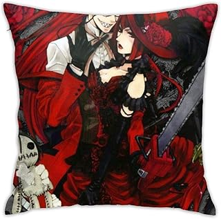 yantaiyu Pillowcase Black Butl-Er Under Taker Cojín para Automóvil Interiores Silla Impresa Hogar Funda De Almohada Regalo De Cumpleaños Escuela Anime Adolescentes Sofá Sofá Interior con C