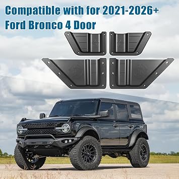ABS Matte Black Front And Rear Side Door Organizer Storage Pockets Box Compatible With For Ford Bronco 2021 2022 2023 4 Door Insert Organizer Expansion Accessories