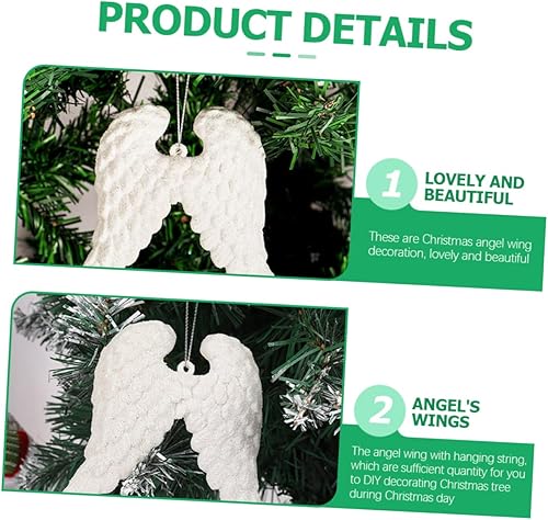 Miniatura 2 de 6 adornos de ala de ángel de Navidad, decoración de árbol colgante para Navidad, elegante decoración de ala de ángel para manualidades y