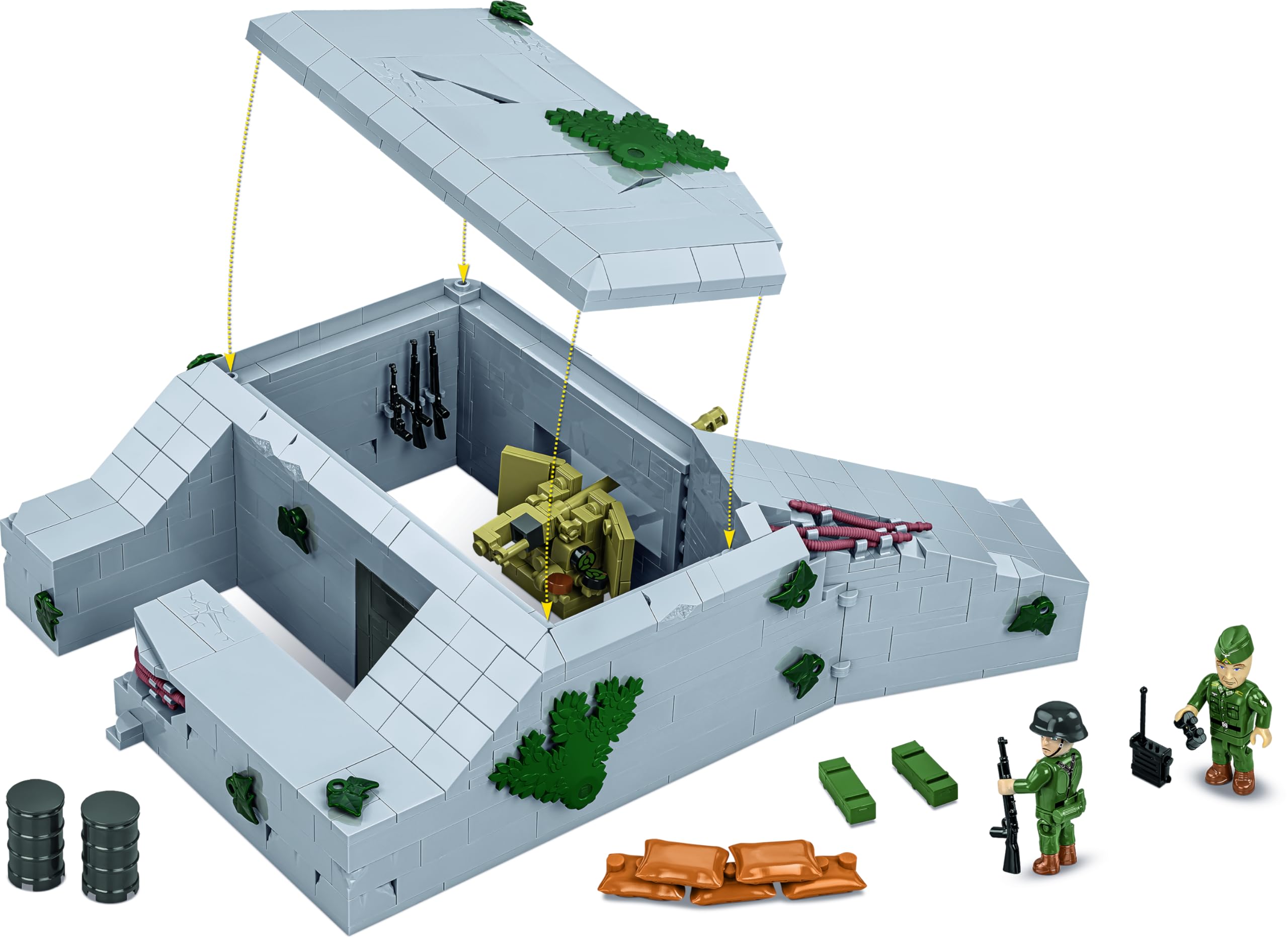 COBI Regelbau 667 - German Bunker, Grau, Grün