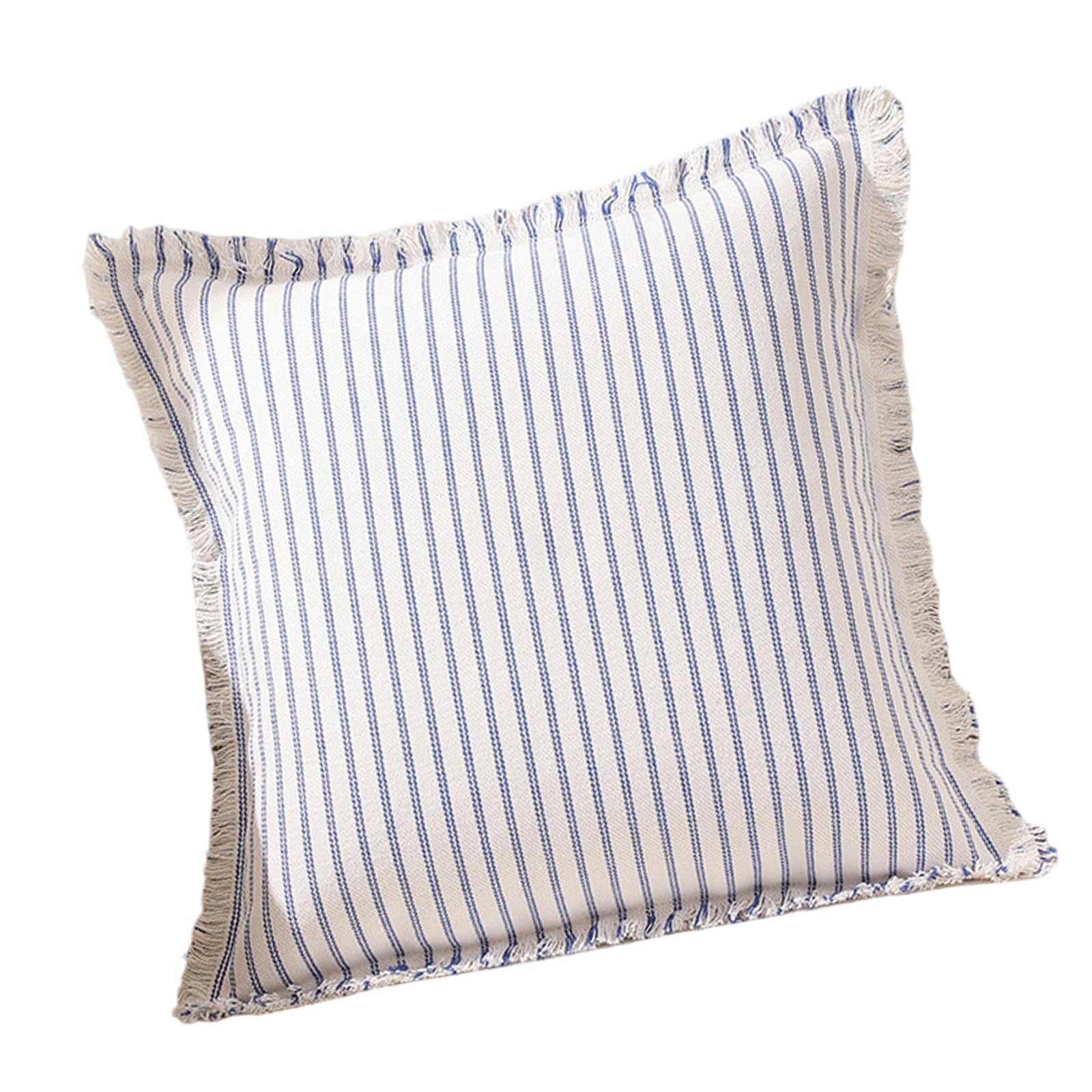 Elnwnnkc Pillow Case Polyeste Cotton Cushion Sleeve White with Blue Black Gray Stitching Line Optional Color for Living Space Couch Pillow