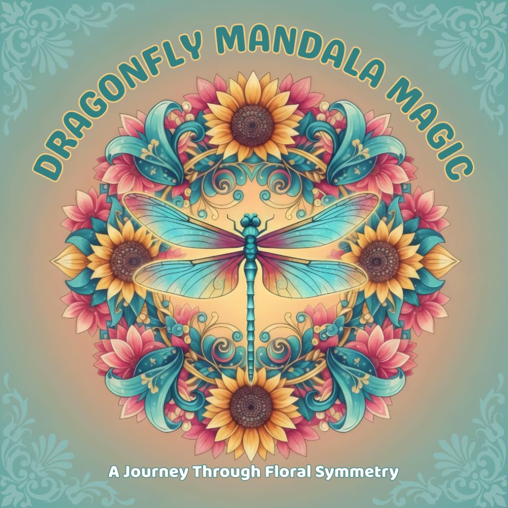 Dragonfly Mandala Magic: A Journey Through Floral Symmetry
