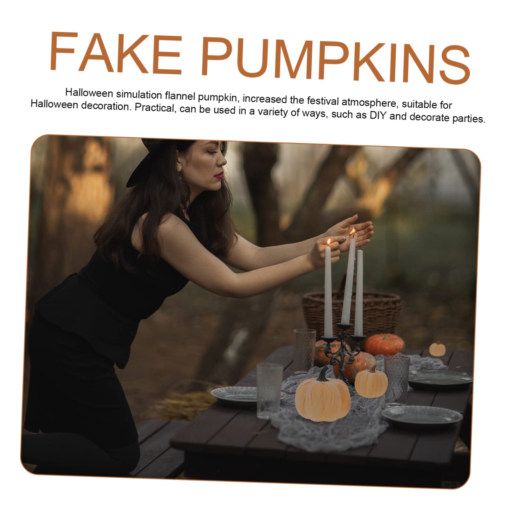 Ciieeo 20 Piezas Calabaza de Espuma de Franela Calabazas simuladas decoración del hogar de otoño Caer Ornamento Accesorio de Foto simulación pequeña Calabaza Comedor Decorar