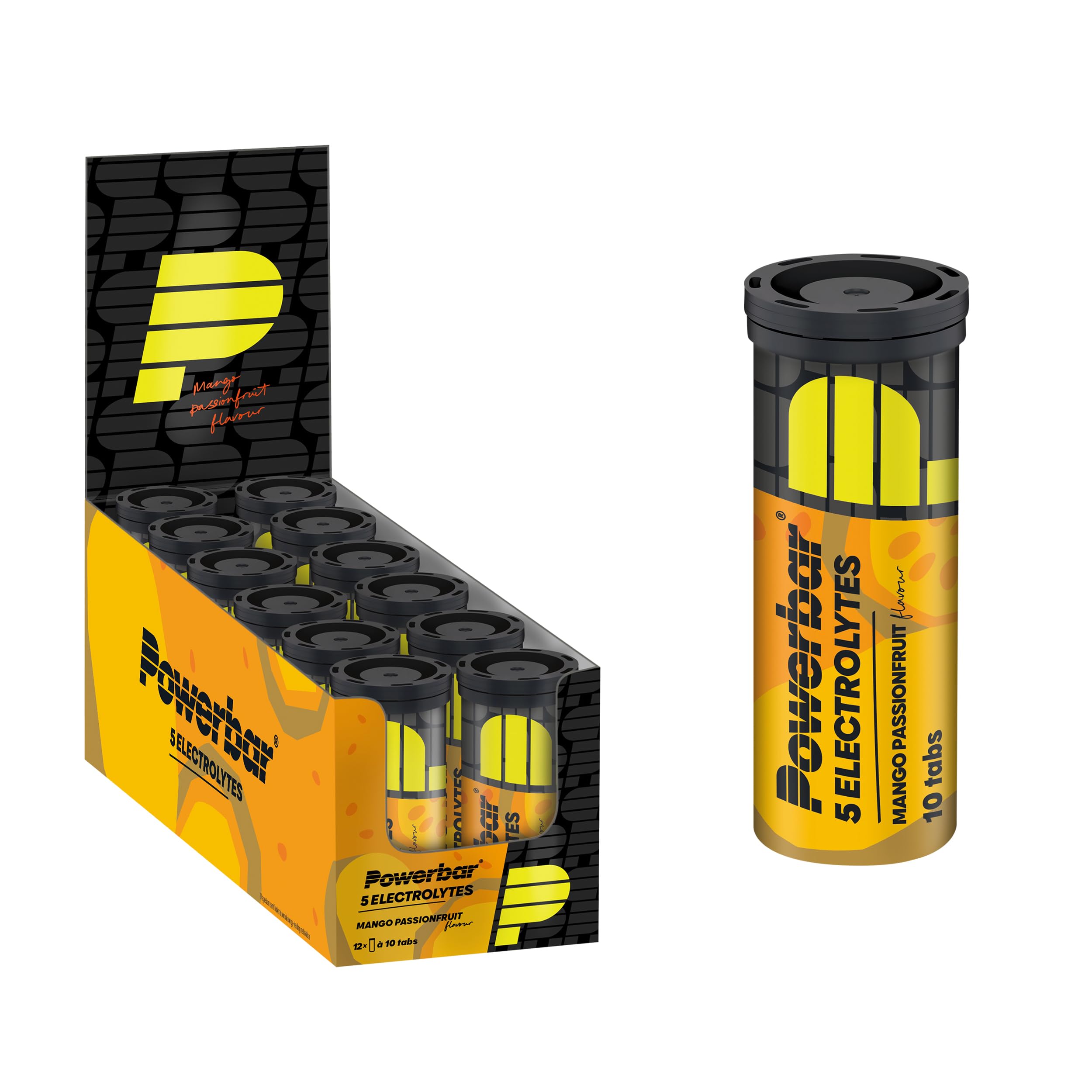 POWERBAR 5 Electrolytes Mango-Passionfruit 12x10Tabs - Effervescent tabs providing the electrolytes