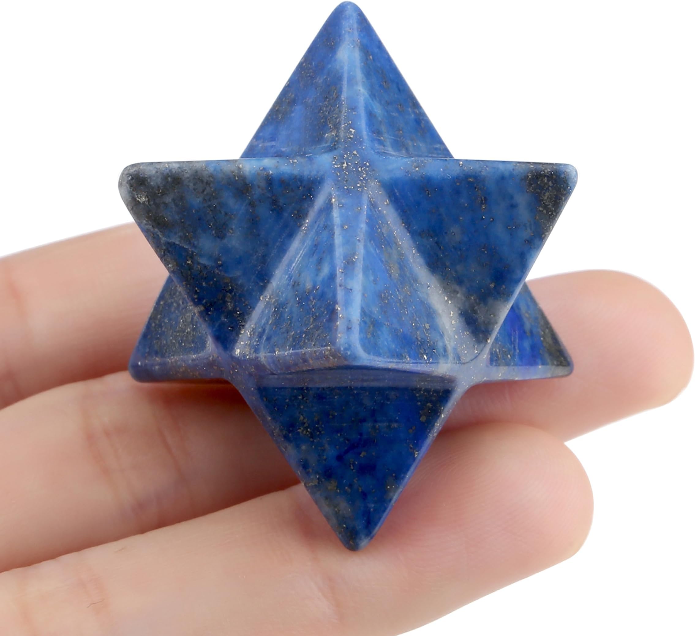 QINJIEJIE Lapis Lazuli Merkaba Crystal Natural Healing Stones