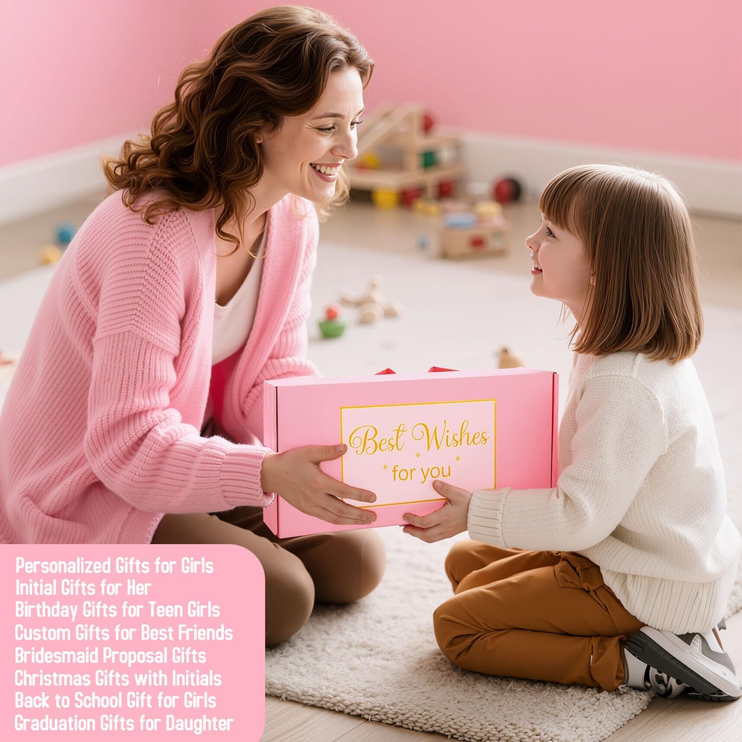 Funny Pack for Grandkids Teen Girls Gift, Birthday Gifts for 4 5 6 7 8 9 10 11 12 13 Year Old Girls, Initial Fanny Pack, Teen Girl Gift Trendy Stuff Crossbody Bag Set for Teens, Back To School, M - Image 6