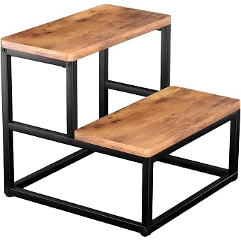 Whirlpool 2 Step Stairs Non-Slip Up to 226 kg Wood/Metal