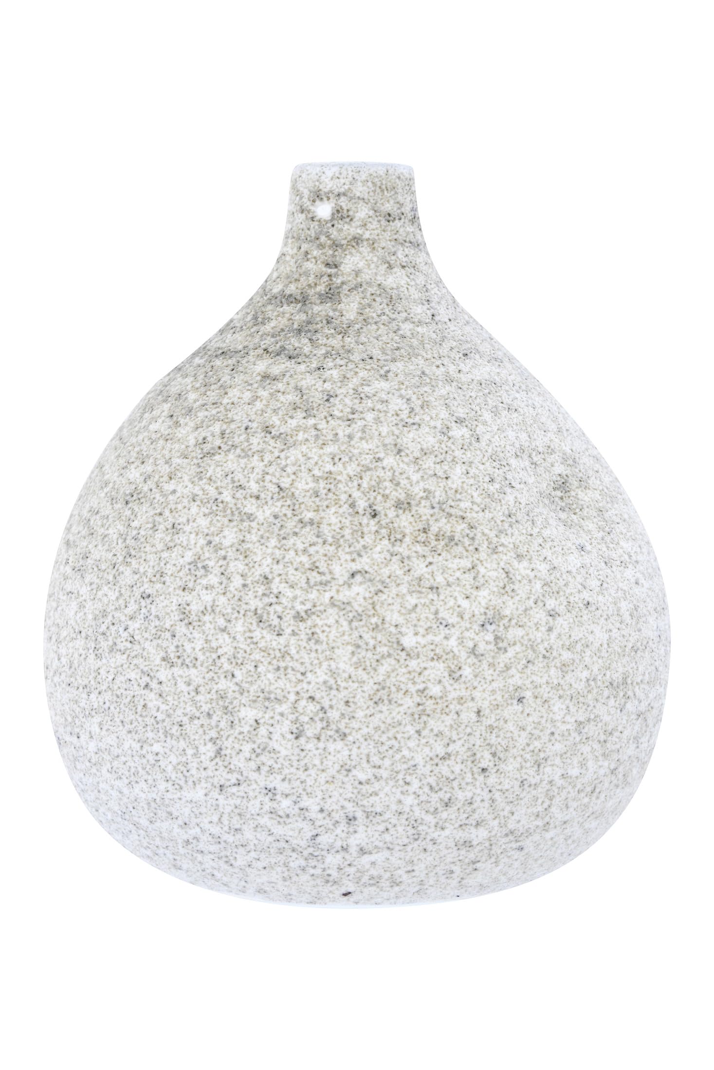 Creative Co-Op Small Textured Terracotta Narrow Top & Distressed Finish Vase, Cream