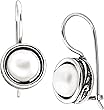 Silpada 'Modern Fairytale' 8 mm Freshwater Cultured Pearl Drop Earrings in Sterling Silver