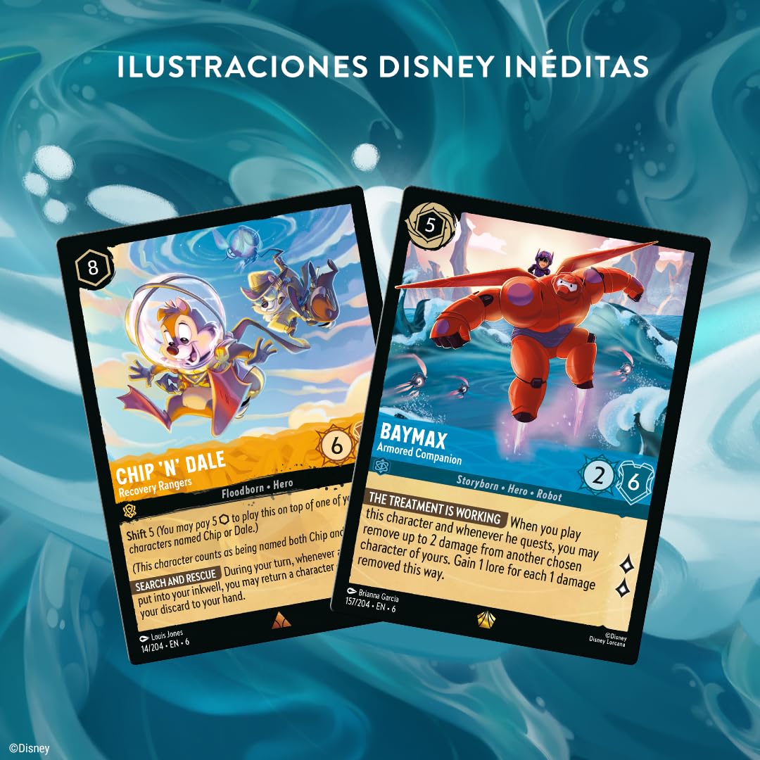 Ravensburger - Disney Lorcana Azurite Sea Illumineer’s Trove, Juego de Mesa, Juego de Cartas, Juego de Estrategia, Juego Niños 8 Años o Más, Regalos Niños 8 Años, Accesorios
