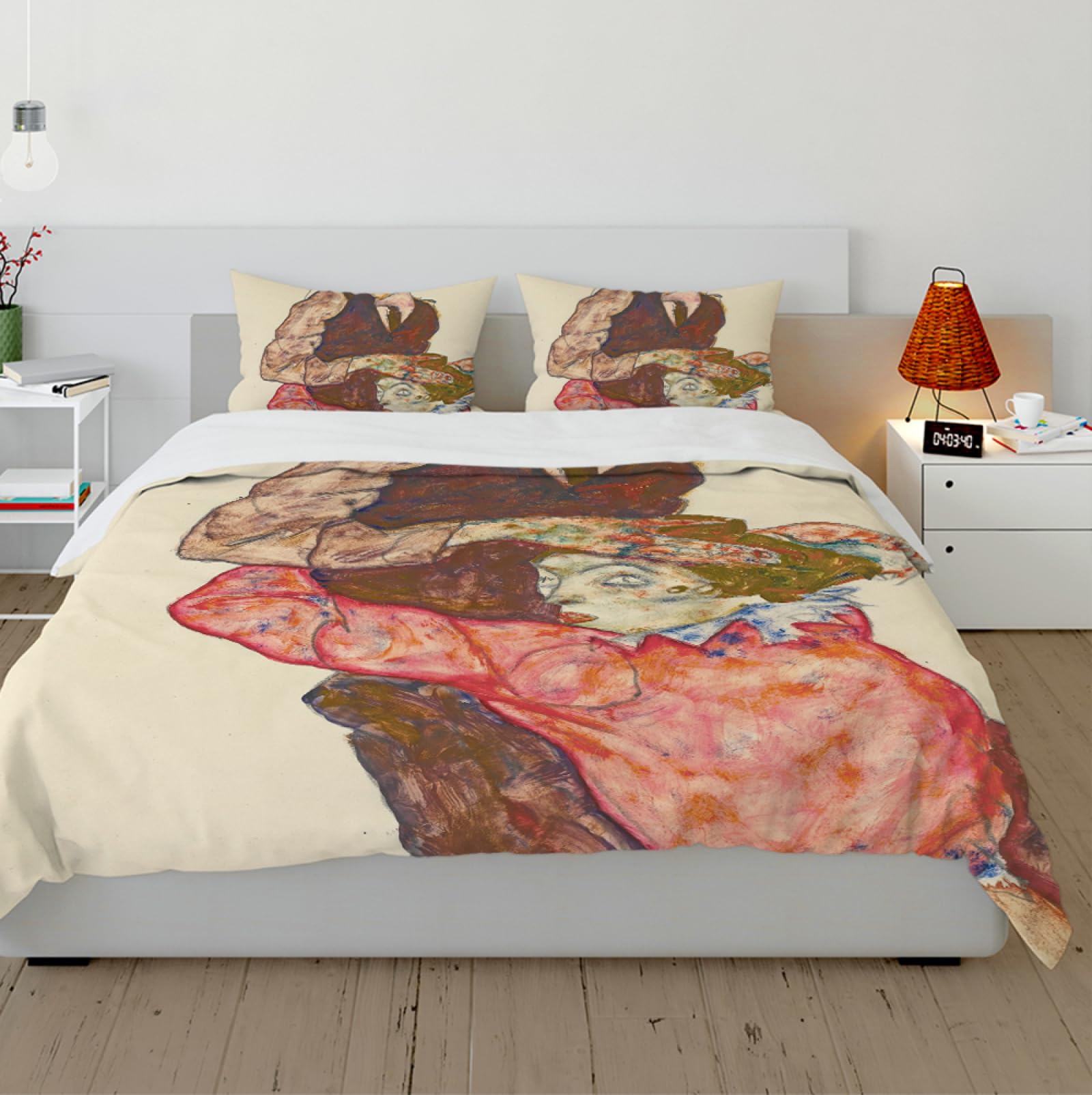 Housse de couette Egon Schiele 260x240 cm avec 2 taies d'oreiller