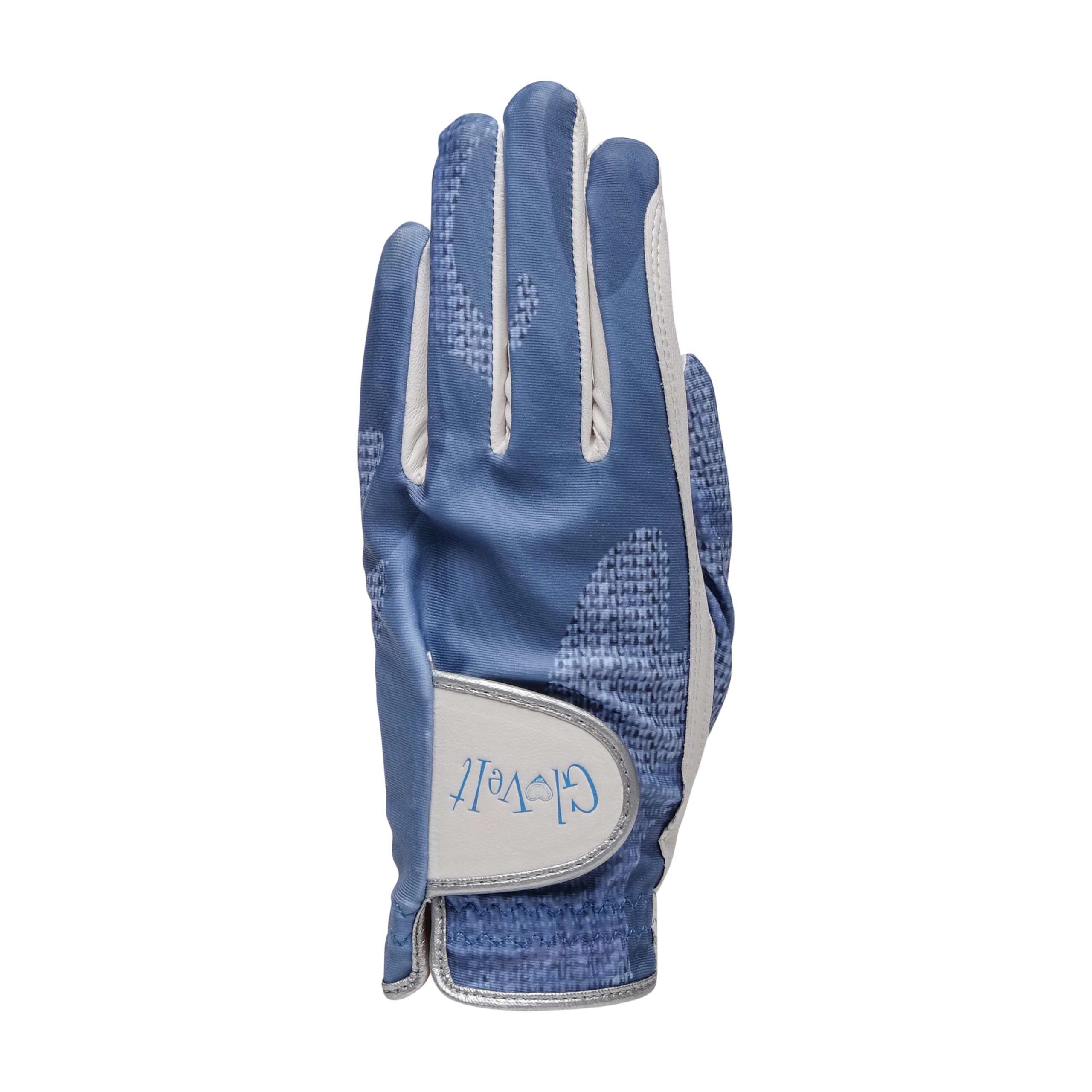 Glove It Ladies Golf Glove - Lightweight and Soft Cabretta Leather Golf Glove for Womens, Features UV Protection - Urban Bleu, Large, Left