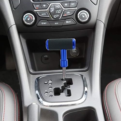 Miniatura 4 de Pomo de palanca de cambios con mango en T, cubierta de aleación estilo joystick con palanca de cambios de cuero, se adapta a la mayoría de