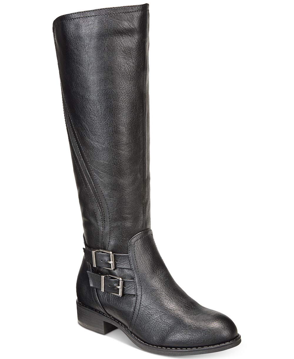 Style & Co. Milah Wide Calf Zip-up Riding Boots Black Size 10 M US